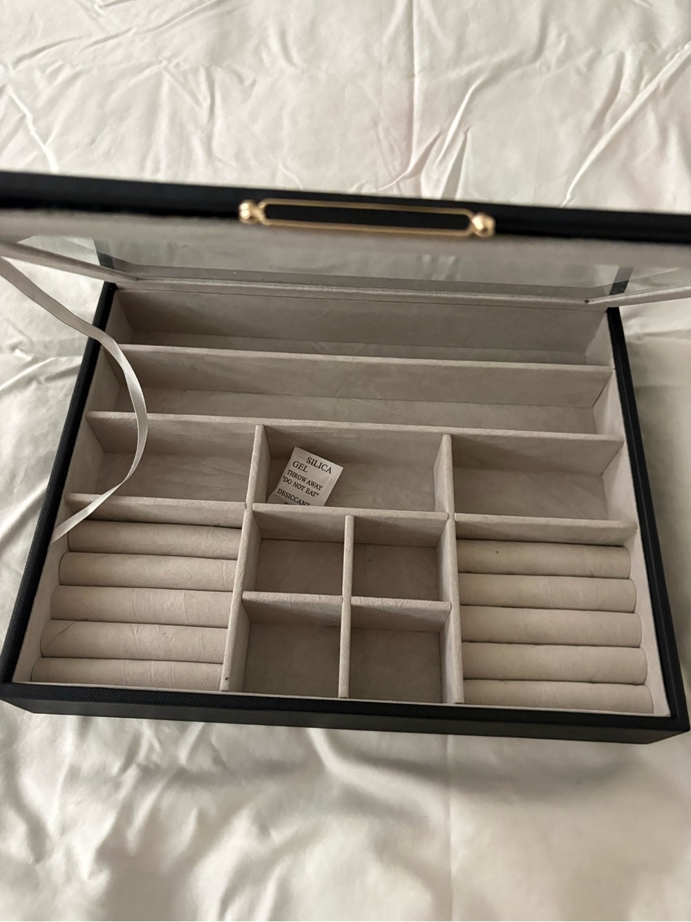 cupcakes & cashmere Black Jewelry Display Case with Glass Top - Picture 6 of 9